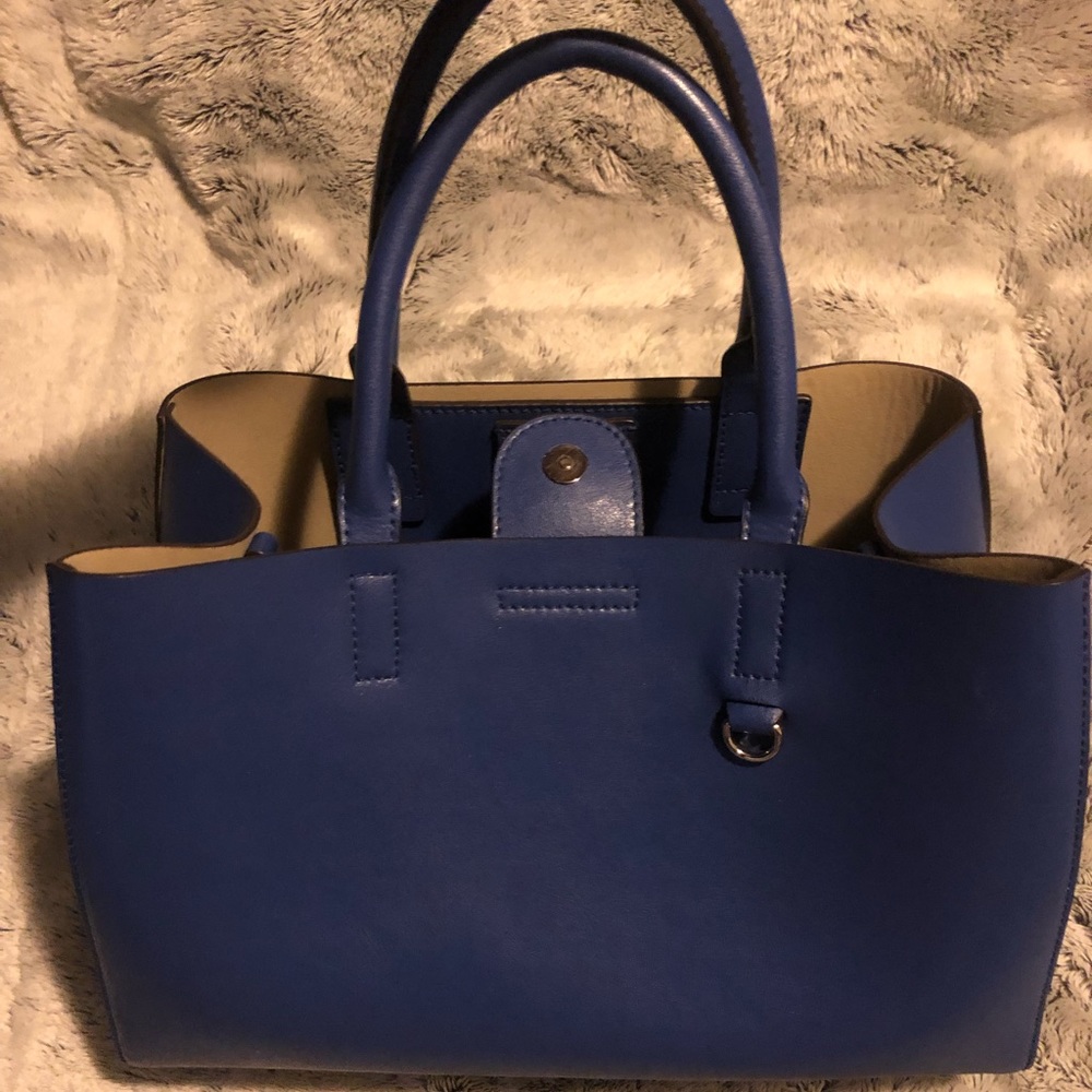 Blue Banana Republic top handle purse